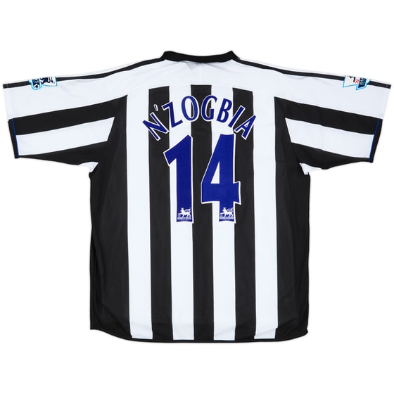 2004-05 Newcastle Match Worn Home Shirt N'Zogbia #14