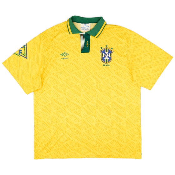1991-93 Brazil Home Shirt - 6/10 - (XXL)