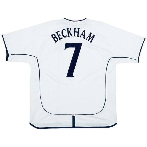 2001-03 England Home Shirt Beckham #7 - 8/10 - (XXL)