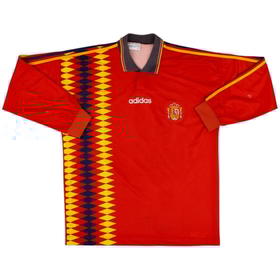 1994-96 Spain Home L/S Shirt - 6/10 - (XL)