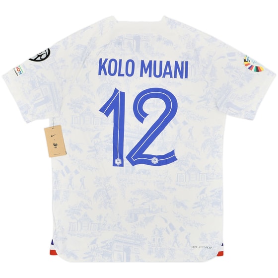 2022-23 France Authentic Away Shirt Kolo Muani #12 (L)
