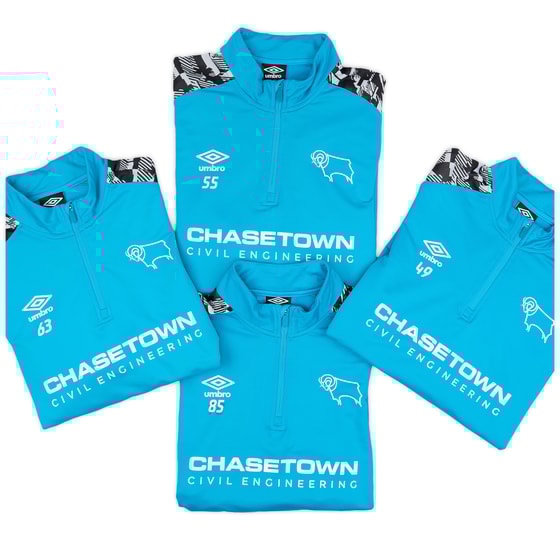 2020-21 Derby County Player Issue 1/4 Zip Training Top # - 5/10