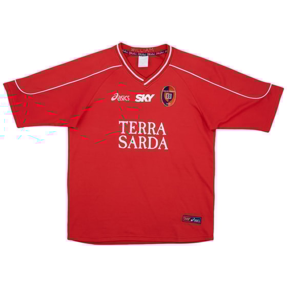 2005-06 Cagliari Asics Training Shirt - 9/10 - (M)