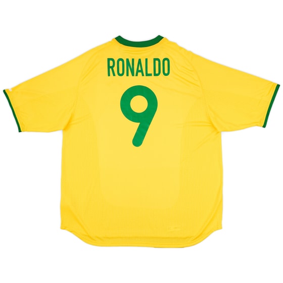 2000-02 Brazil Home Shirt Ronaldo #9 (XXL)