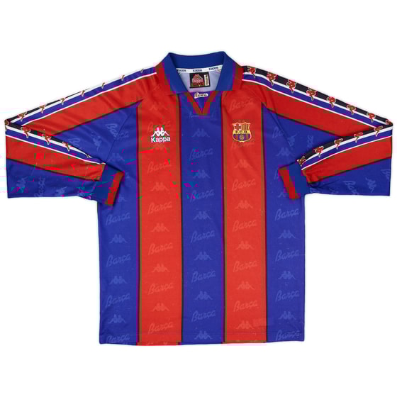 1995-97 Barcelona Home L/S Shirt - 9/10 - (L)