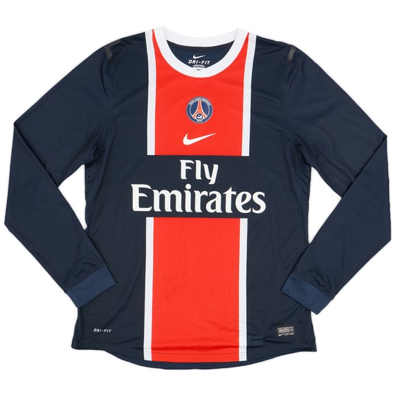 2011-12 Paris Saint-Germain Player Issue Home L/S Shirt - 9/10 - (L)