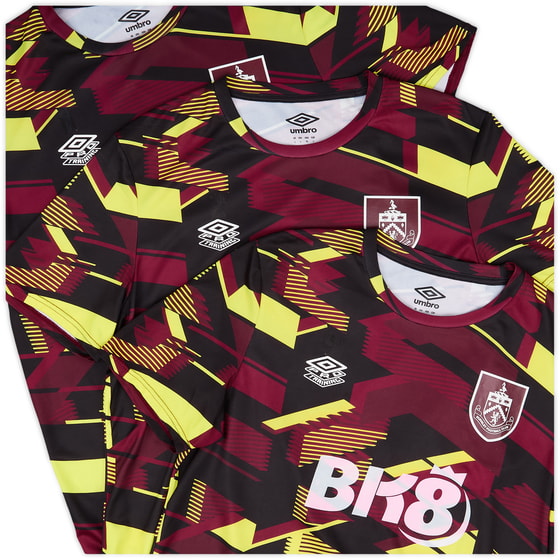 2023-24 Burnley Player Issue Pre-Match Shirt #42 (Massengo) - As New - (L)