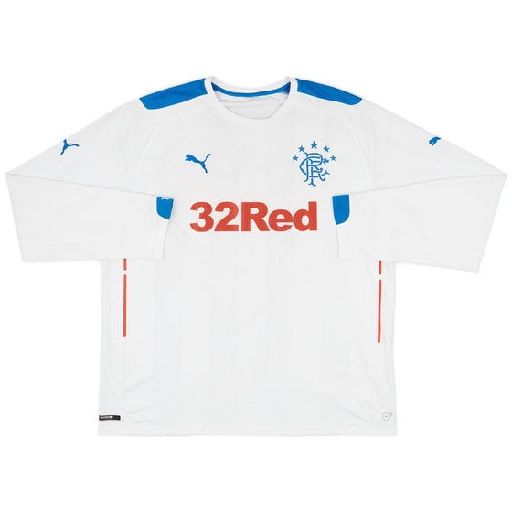 2014-15 Rangers Away L/S Shirt - 6/10 - (XL)