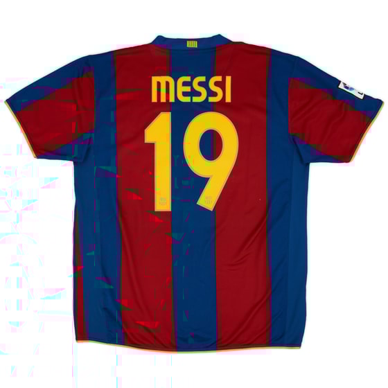 2007-08 Barcelona Home Shirt Messi #19