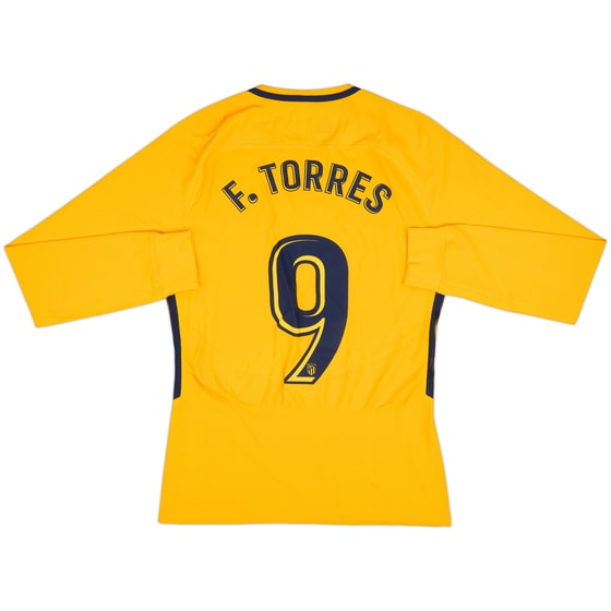 2017-18 Atletico Madrid Authentic Away L/S Shirt F. Torres #9 - 8/10 - (M)