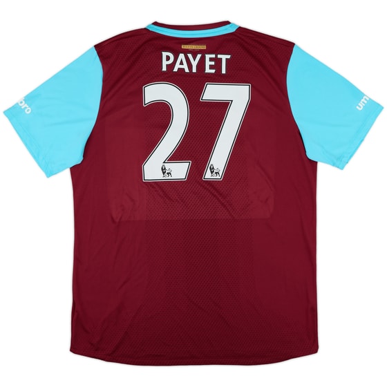 2015-16 West Ham 'Boleyn' Home Shirt Payet #27 - 9/10 - (XL)