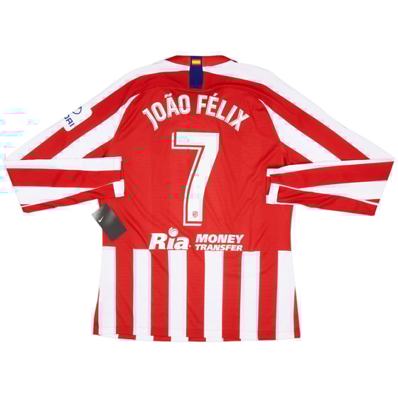 2019-20 Atletico Madrid Authentic Home L/S Shirt Joao Felix #7 (XL)