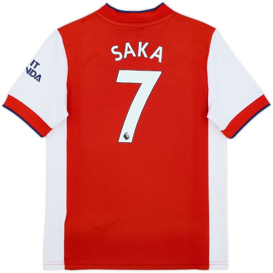 2021-22 Arsenal Home Shirt Saka #7 - 7/10 - (M.Boys)