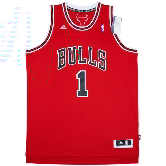 2010-14 Chicago Bulls Rose #1 adidas Swingman Away Jersey (XXL)