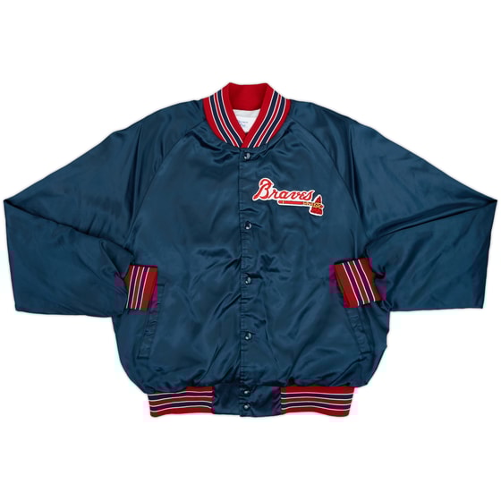 1990s Atlanta Braves Chalk Line Satin Varsity Jacket - 7/10 - (L)