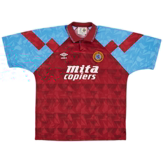 1990-92 Aston Villa Home Shirt - 9/10 - (XL)