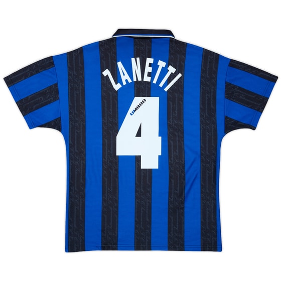 1996-97 Inter Milan Home Shirt Zanetti #4 - 8/10 - (M)