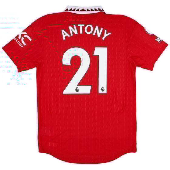 2022-23 Manchester United Match Issue Home Shirt Antony #21