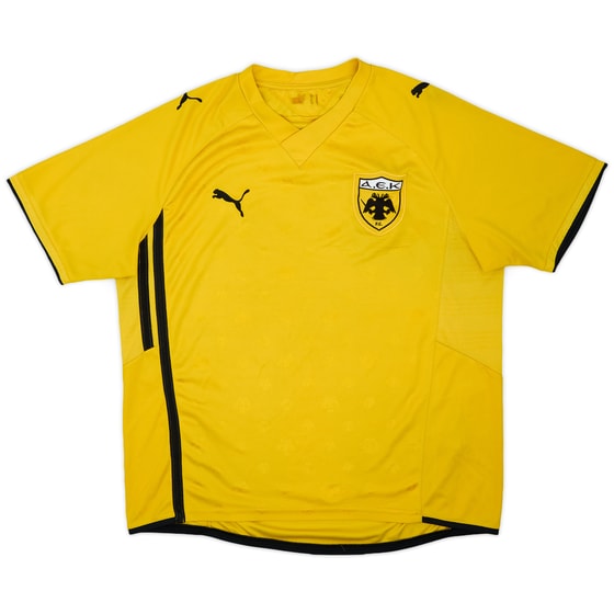 2009-10 AEK Athens Home Shirt - 8/10 - (XL)