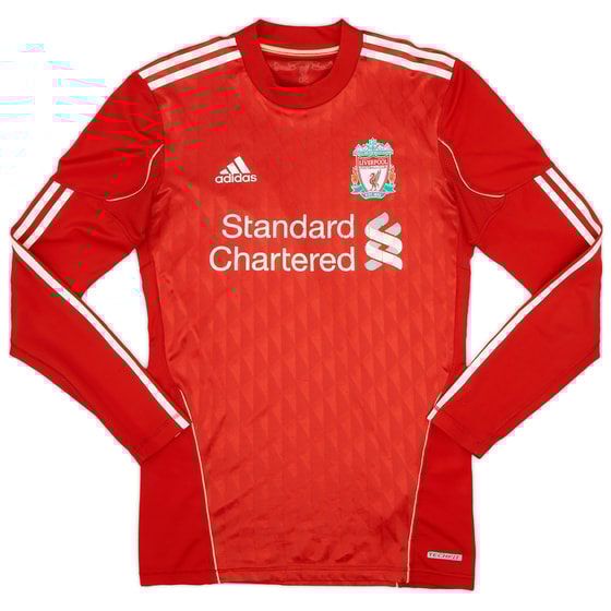 2010-12 Liverpool Player Issue TechFit Home L/S Shirt - 6/10 - (M)