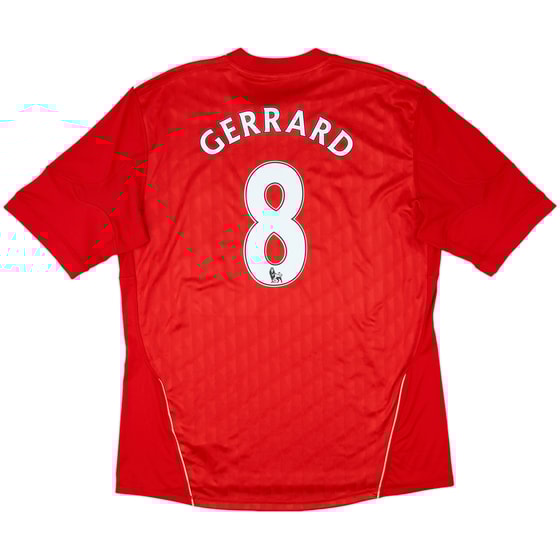 2010-12 Liverpool Home Shirt Gerrard #8 - 5/10 - (XL)