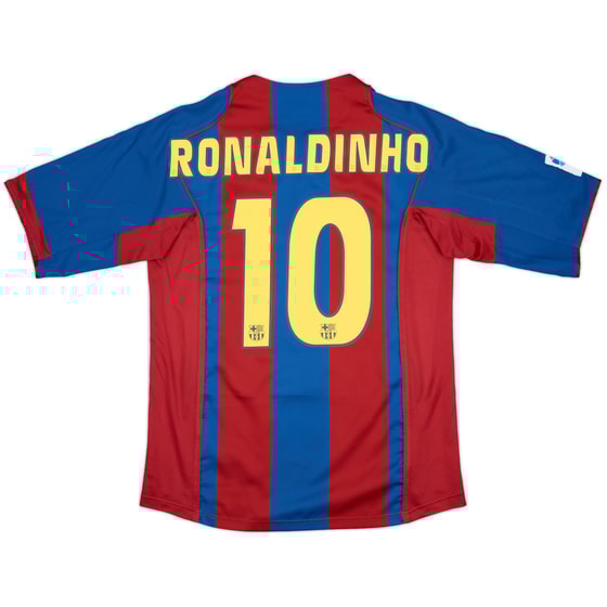 2004-05 Barcelona Home Shirt Ronaldinho #10 - 10/10 - (M)