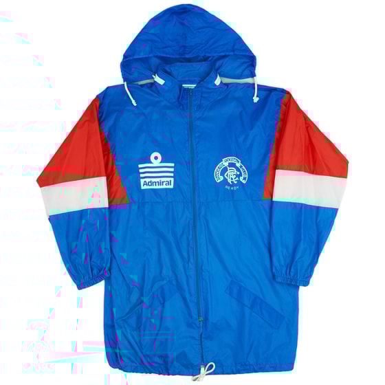 1990-92 Rangers Admiral Hooded Rain Jacket - 7/10 - (L)