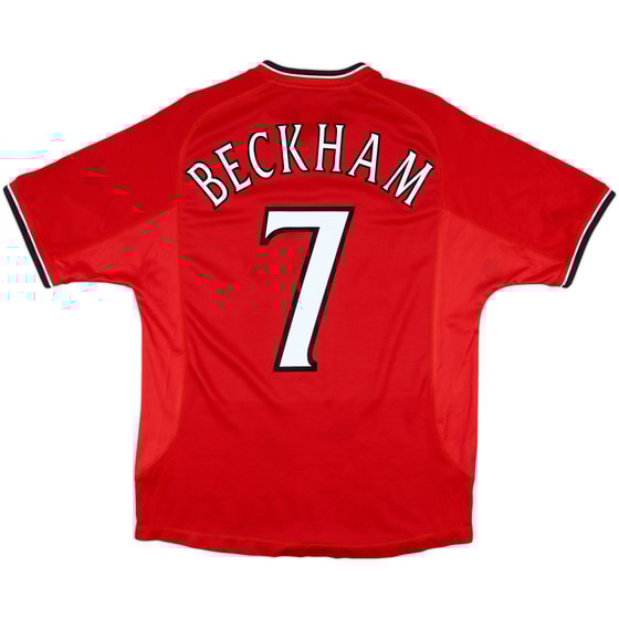 2000-02 Manchester United Home Shirt Beckham #7 - 6/10 - (M)