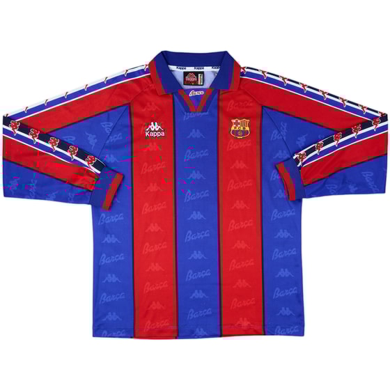 1995-97 Barcelona Home L/S Shirt - 7/10 - (L)