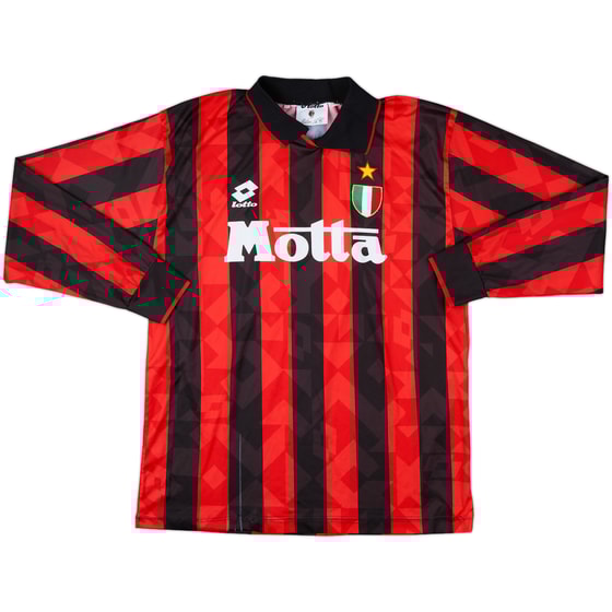 1993-94 AC Milan Home L/S Shirt #2 - 6/10 - (L)