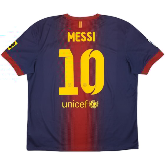 2012-13 Barcelona Home Shirt Messi #10 - 7/10 - (XL)
