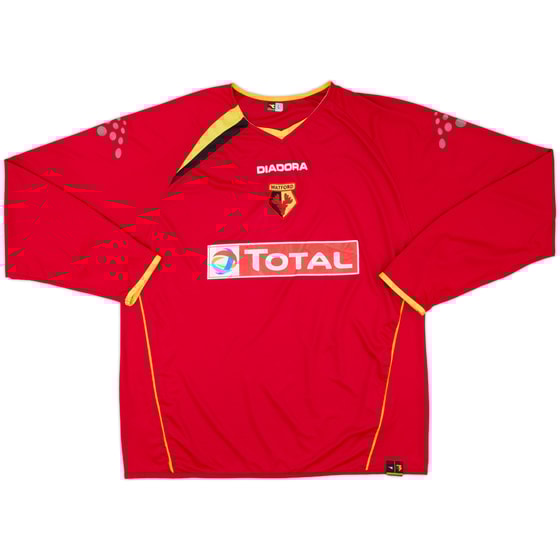 2005-06 Watford Away L/S Shirt - 6/10 - (L)