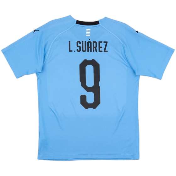 2018-19 Uruguay Home Shirt Suarez #9 - 9/10 - (M)