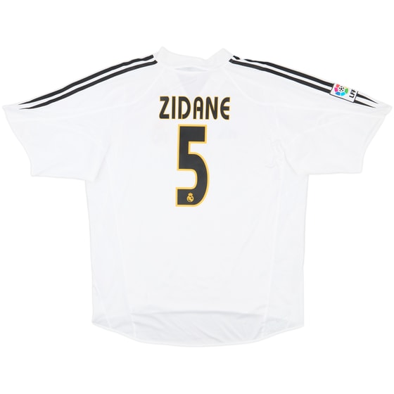 2004-05 Real Madrid Home Shirt Zidane #5 - 7/10 - (XL)