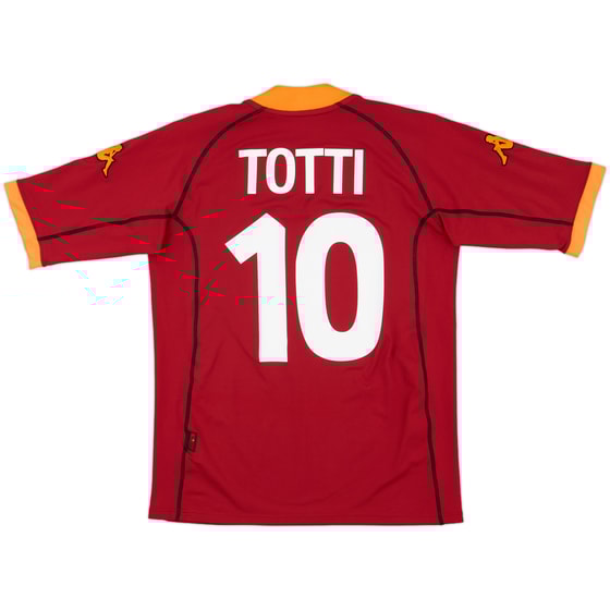 2001-02 Roma Home Shirt Totti #10 - 8/10 - (S)