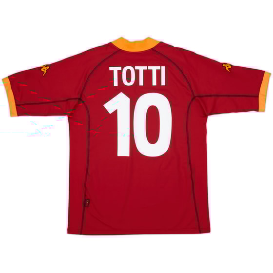 2001-02 Roma Home Shirt Totti #10 - 7/10 - (XXL)