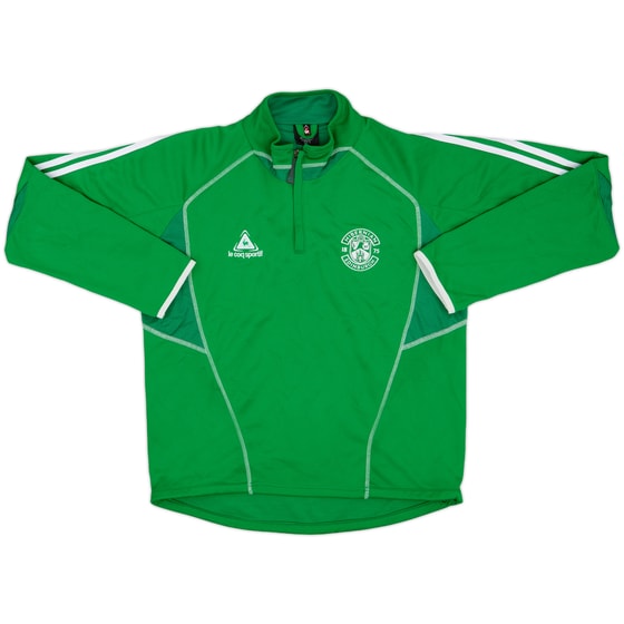 2007-08 Hibernian Le Coq Sportif 1/4 Zip Drill Top - 9/10 - (XL)