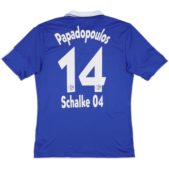 2010-12 Schalke Home Shirt Papadopoulos #14 - 10/10 - (L)