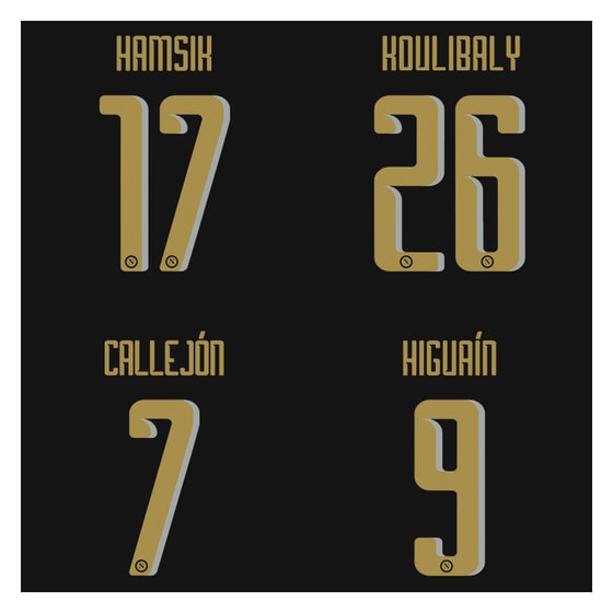 2016-17 Napoli Third European Name Set