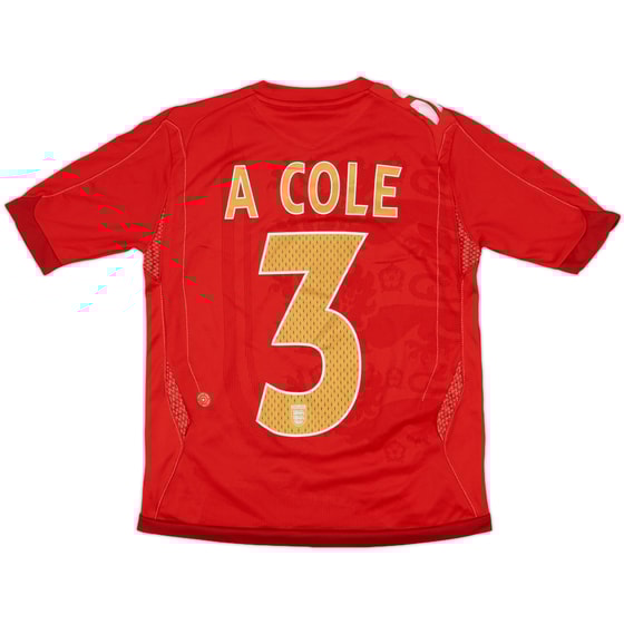 2006-08 England Away Shirt A Cole #3 - 8/10 - (M.Boys)