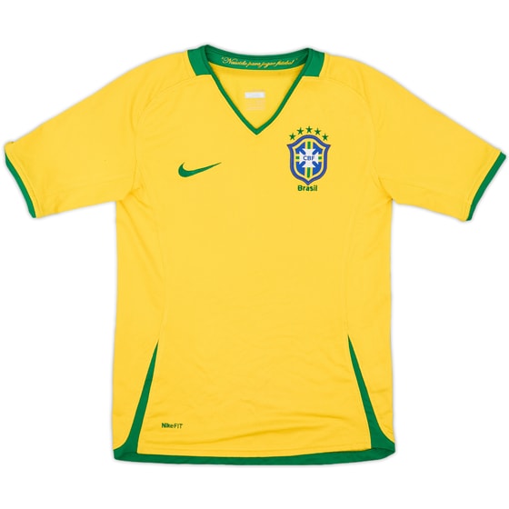 2008-10 Brazil Home Shirt - 8/10 - (S.Boys)