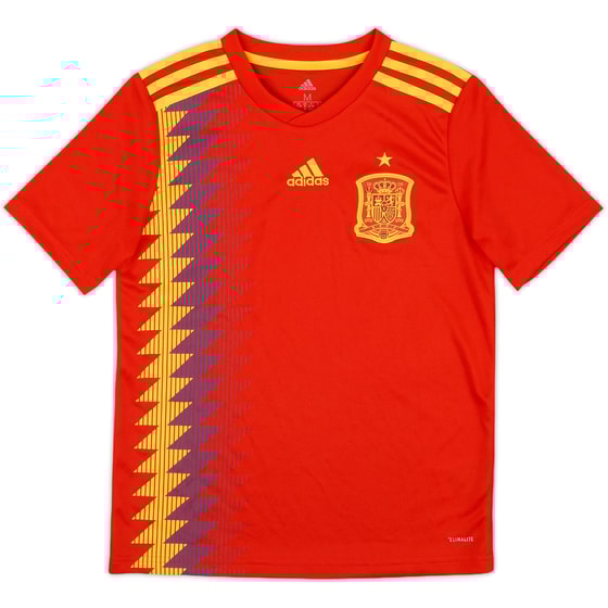 2018-19 Spain Home Shirt - 10/10 - (M.Boys)