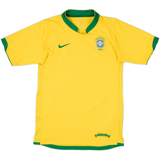 2006-08 Brazil Home Shirt - 7/10 - (XL.Boys)