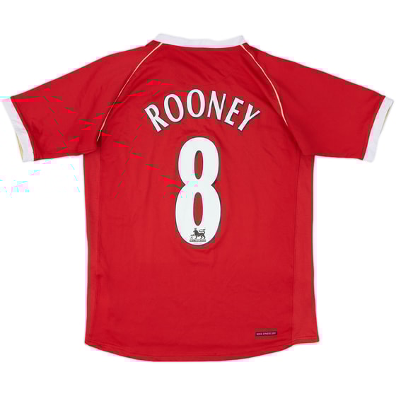 2006-07 Manchester United Home Shirt Rooney #8 - 7/10 - (XL.Boys)