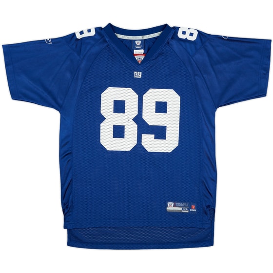 2008 New York Giants Boss #89 Reebok On Field Home Jersey - 7/10 - (XL.Boys)