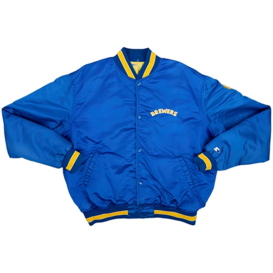 1990-93 Milwaukee Brewers Starter Satin Varsity Jacket - 7/10 - (XL)