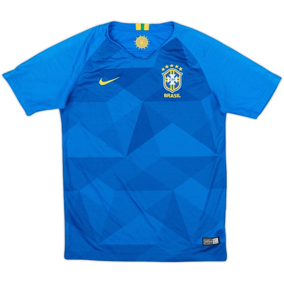 2018-19 Brazil Away Shirt - 8/10 - (L.Boys)