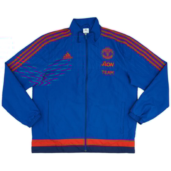 2015-16 Manchester United adidas Staff Issue Track Jacket - 8/10 - (L)