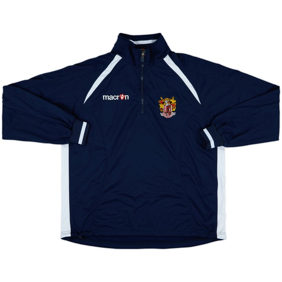 2017-18 Stevenage Macron 1/4 Zip Drill Top - 8/10 - (L)