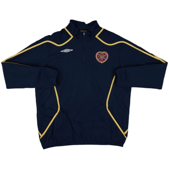 2007-08 Hearts Umbro 1/4 Zip Drill Top - 10/10 - (XL)